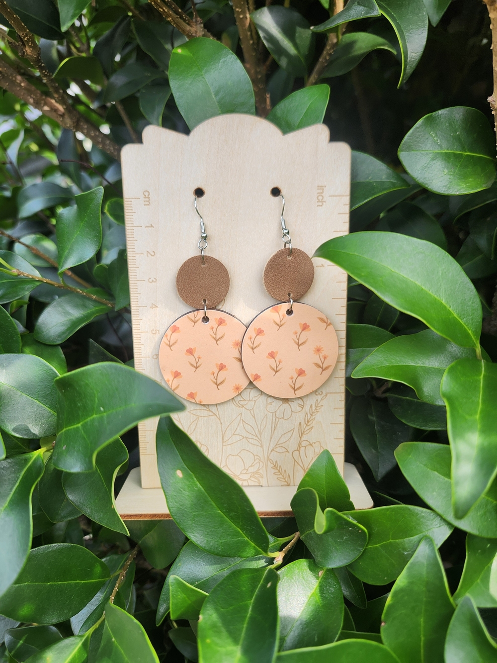 Handmade Boho Floral Drop Earrings